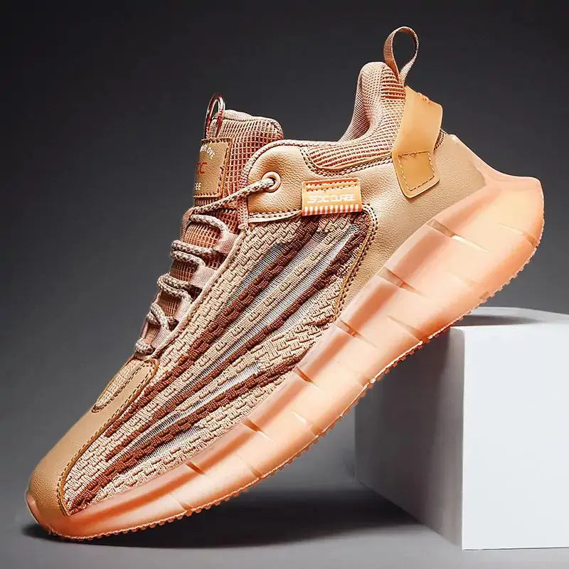 2021 Fashion New Men Sneakers High Quality Breathable Reflective Male Running Shoes Comfortable Thick Bottom Men Shoes GLR SHOPPING
