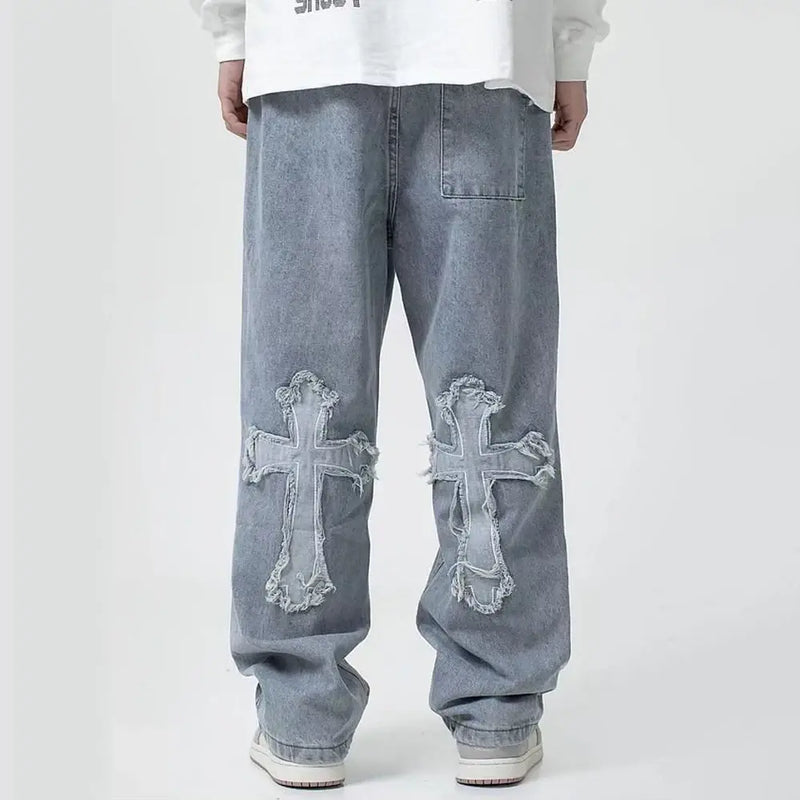 Cross Denim Pants