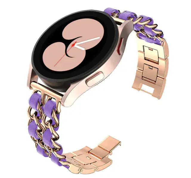 Metal Leather Strap for Samsung Watch - GLR SHOPPING