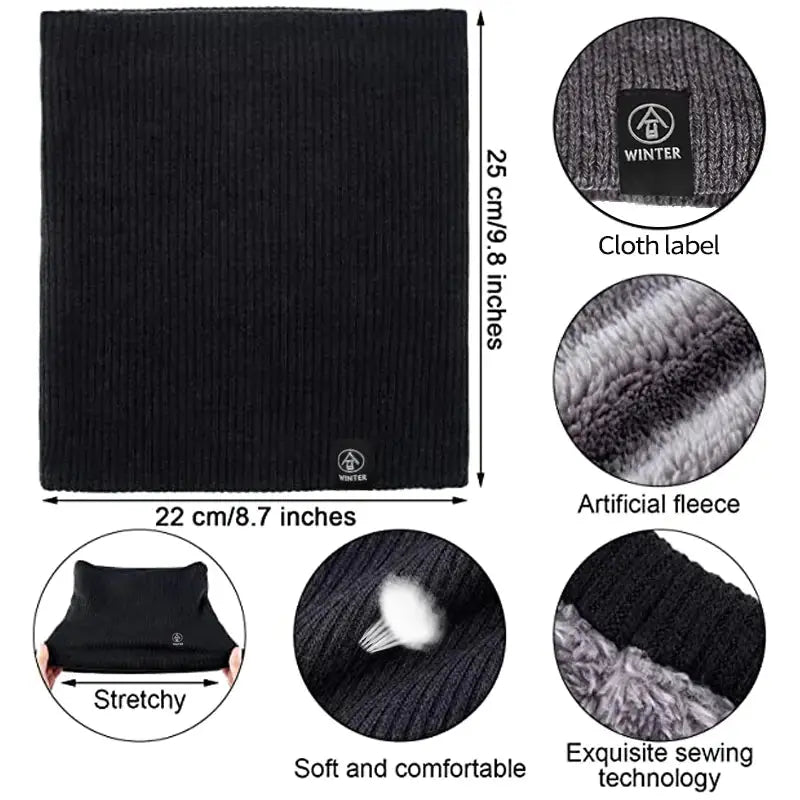 Unisex Thick Knit Wool Scarf GLR SHOPPING