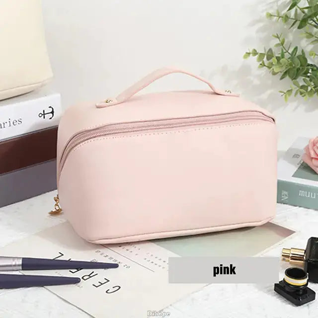 Large-Capacity Leather Cosmetic Bag - GLR SHOPPING