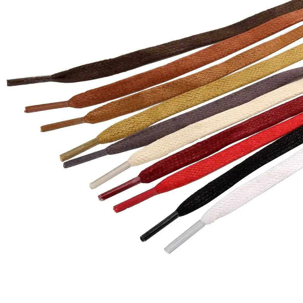 Flat Waxed Cotton Shoelaces Collection GLR SHOPPING