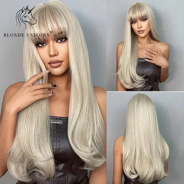 Synthetic Long Brown Wig GLR SHOPPING