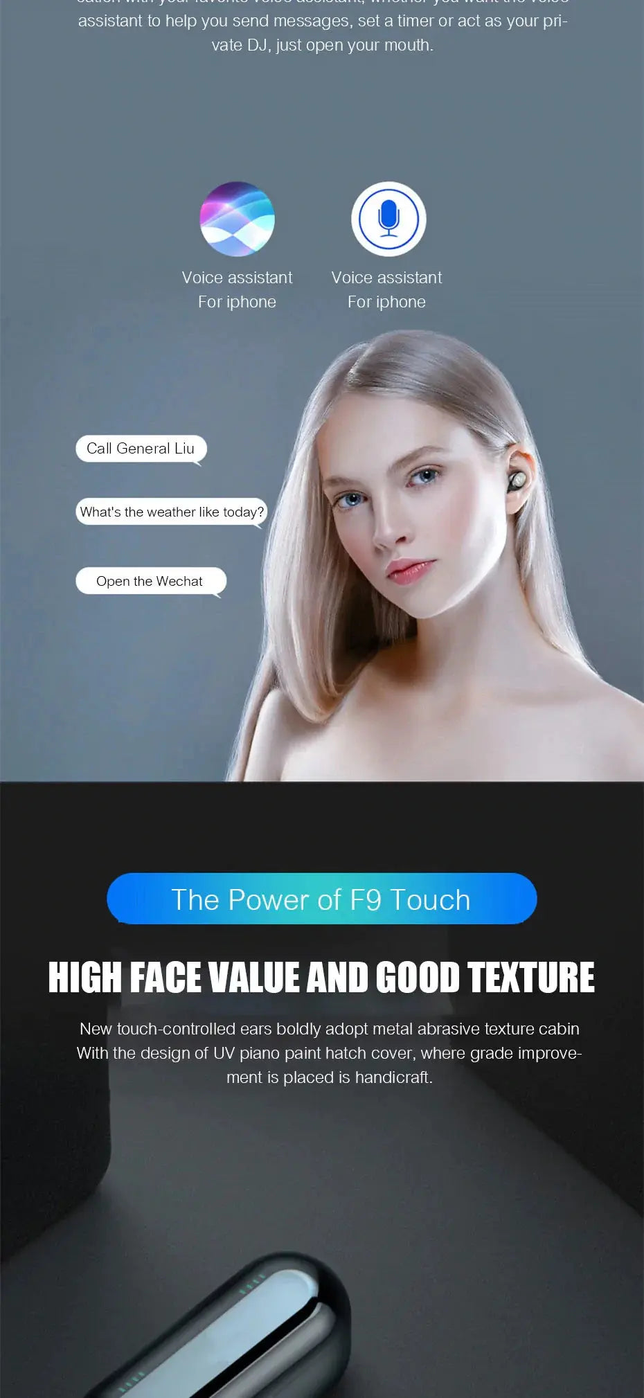 Bluetooth V5.0 Wireless Headphones Stereo Sport Headphones Earbuds 2000mAh Power for iPhone Xiaomi GLR SHOPPING