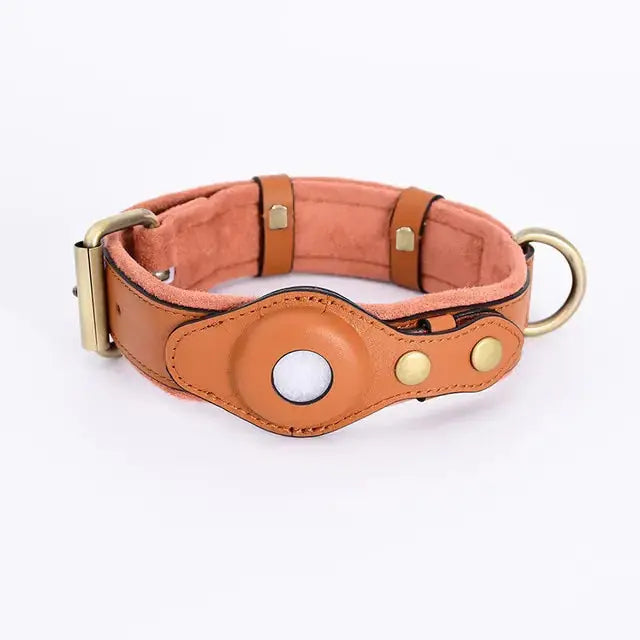 Leather Anti-Lost Dog Collar GLR SHOPPING