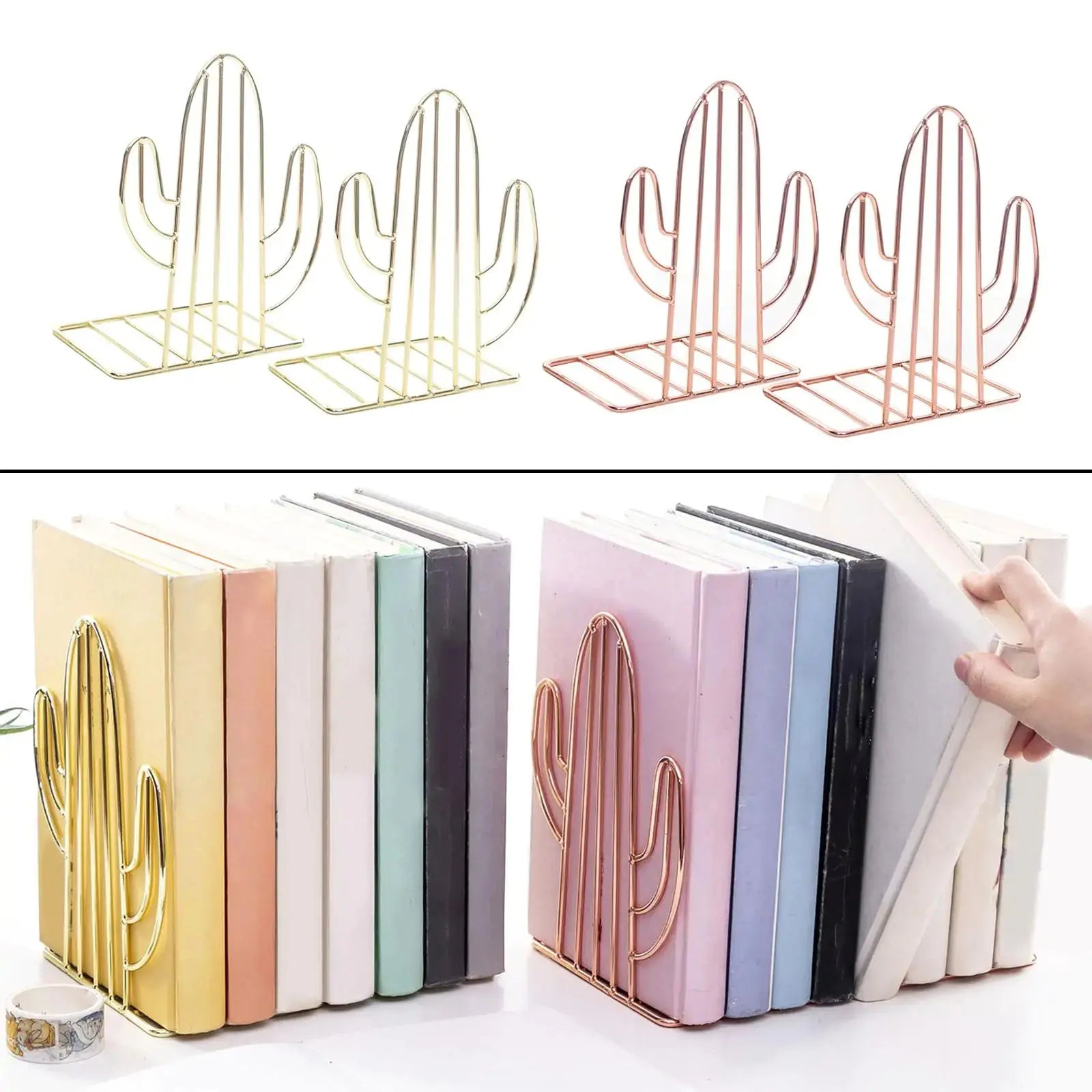 Cactus Bookshelf Holder GLR SHOPPING
