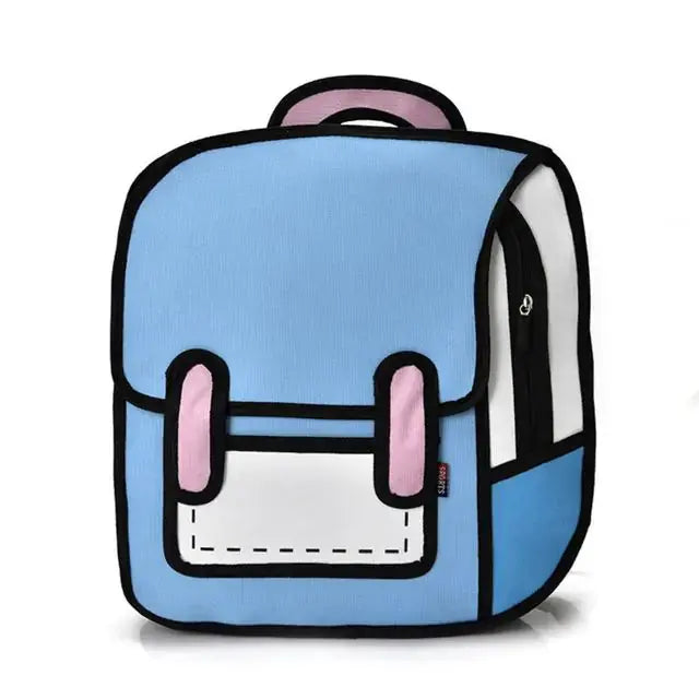 Unisex Fashion 2D Drawing Backpack - GLR SHOPPING