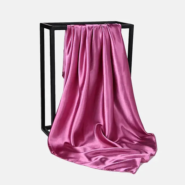 Solid Color Silk Neckerchief Scarf GLR SHOPPING