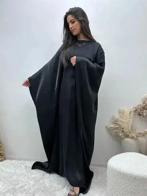 Satin Butterfly Abaya GLR SHOPPING