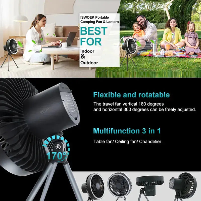 Portable Camping Fan GLR SHOPPING
