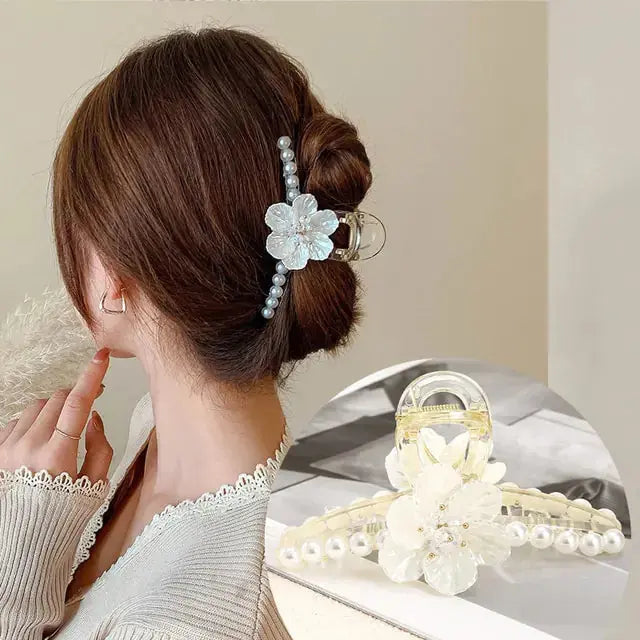 Hair Claw Crab Crystal Pearl Clip GLR SHOPPING