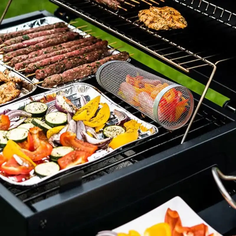 Cylinder Grill Basket GLR SHOPPING