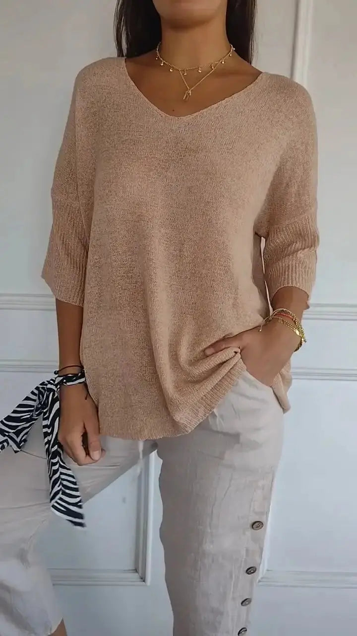 Trendy V-Neck Top GLR SHOPPING