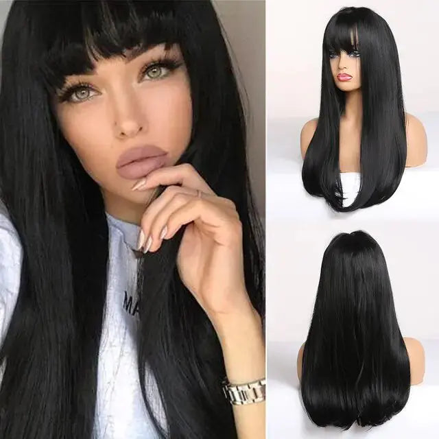 Synthetic Long Brown Wig GLR SHOPPING