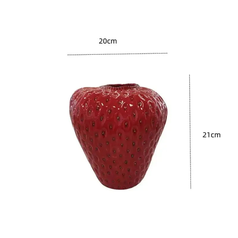 Cartoon Strawberry Ceramic Vase GLR SHOPPING