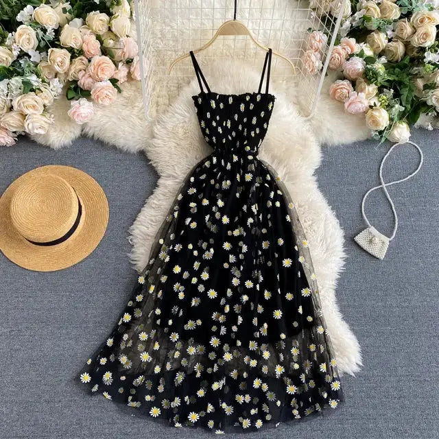Romantic Floral Beach Dress GLR SHOPPING