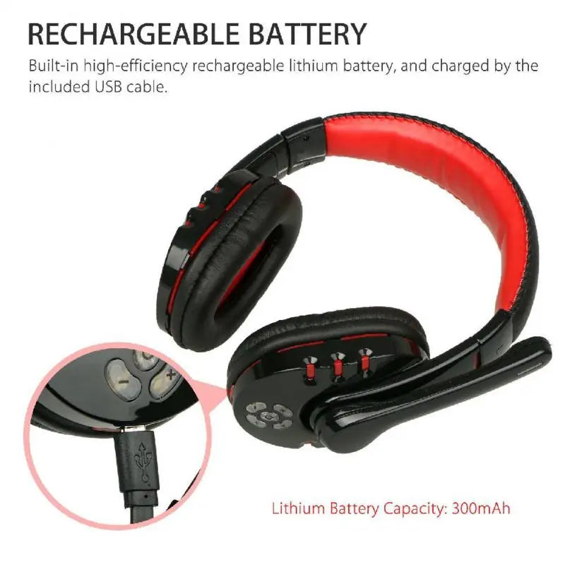 Headset Over Ear Wireless Game Earphones Gaming Headphones Deep Bass Stereo Helmet With Microphone For PC - GLR SHOPPING