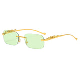 Vintage Rimless Square Sunglasses