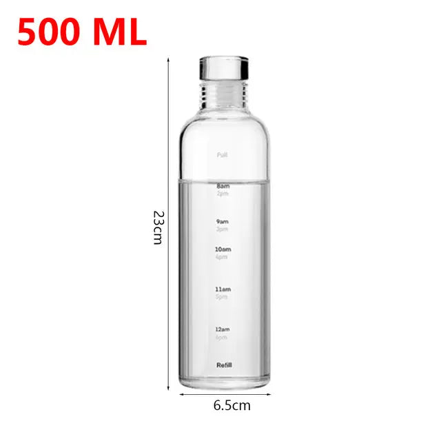 Water Bottle With Time Marker - GLR SHOPPING