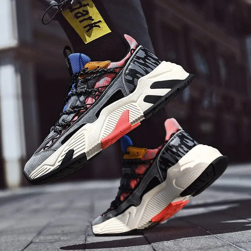 Trend Men Sneakers 2021 Roman Breathable Sports Running Shoes Men Chunky Sneakers Street Style Comfortable Male Casual Shoes - GLR SHOPPING
