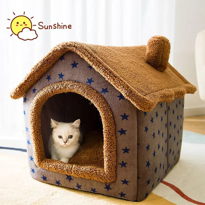 Foldable Deep Sleep Pet Cat House - GLR SHOPPING