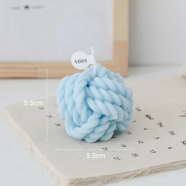 Creative Handmade Wool Ball Candle - GLR SHOPPING