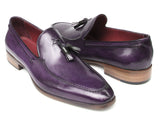 Paul Parkman Men's Tassel Loafer Purple Hand Painted Leather