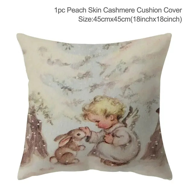 Christmas Elk Tree Cushion Cover - GLR SHOPPING
