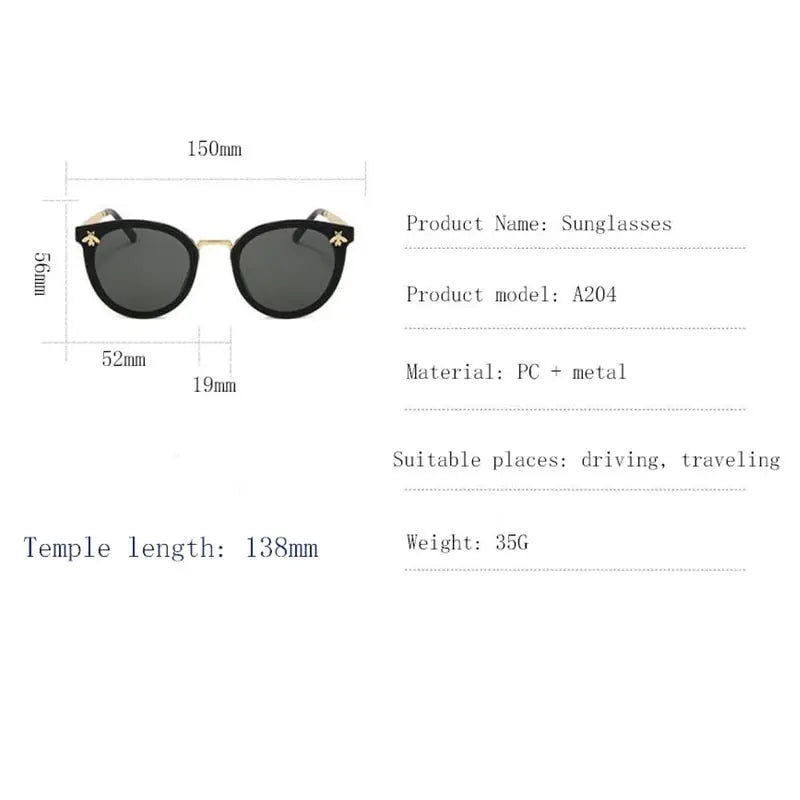 2023 new sunglasses bee red green Fashion UV sunglasses vintage glasses retro sunglasses sunglasses round sunglasses - GLR SHOPPING