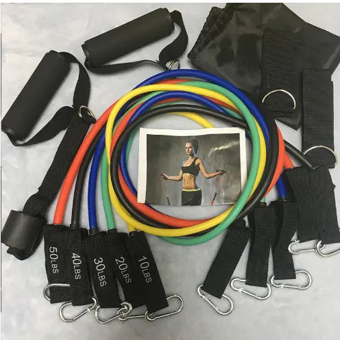 Workout Bar Fitness Resistance Bands Training Expander Gym Equipment - GLR SHOPPING