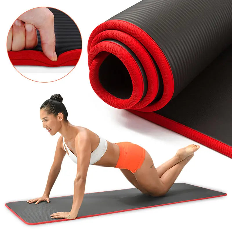10mm Yoga Mat Extra Thick 1830*610mm NRB Non-slip Pillow Mat For Men Women Fitness Tasteless Gym Exercise Pads Pilates Yoga Mat - GLR SHOPPING