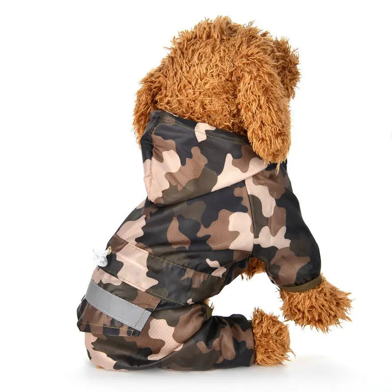 Dog Raincoat Puppy Rain Coat with Hood Reflective Waterproof Dog Clothes Soft Breathable Pet Cat Small Dog Rainwear XS - 2XL - GLR SHOPPING