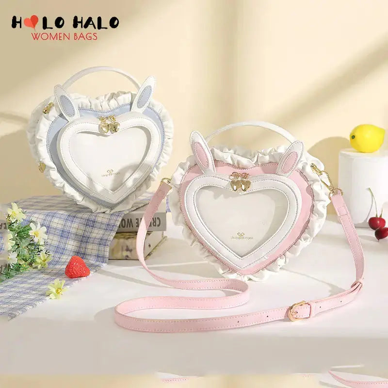 Kawaii Bunny Ears Heart Shape Bag - GLR SHOPPING