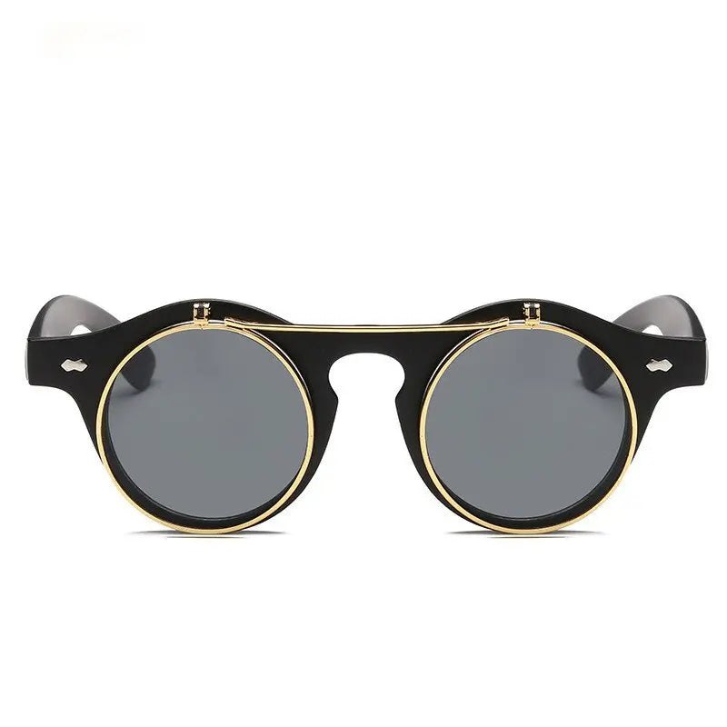 Women Brand Designer Retro Round Steampunk Sunglasses - GLR SHOPPING