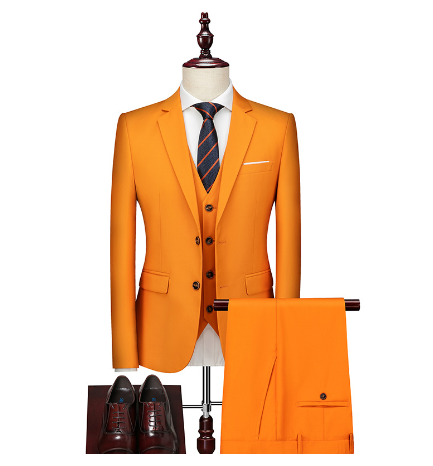 Pure Color Men's Business Suit