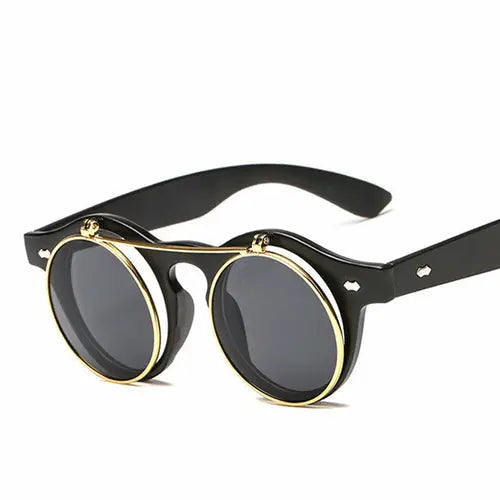 Women Brand Designer Retro Round Steampunk Sunglasses - GLR SHOPPING