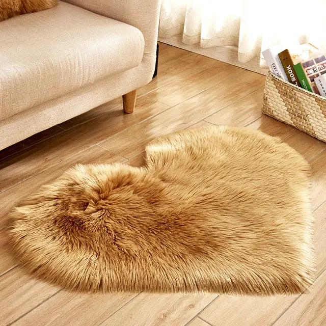Heart Shape Fluffy Rug - GLR SHOPPING
