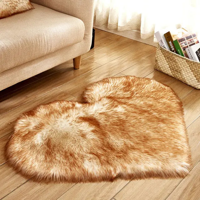 Heart Shape Fluffy Rug - GLR SHOPPING