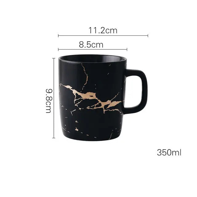 Coffee Mugs Marble Gold Inlay - GLR SHOPPING