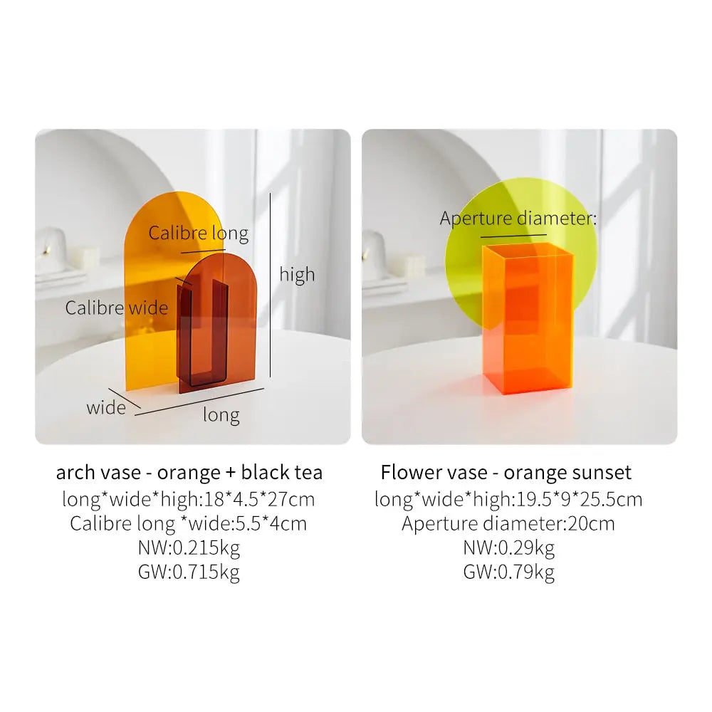 Minimalist Acrylic Vase - GLR SHOPPING