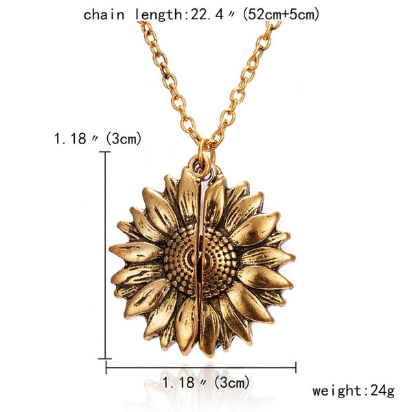 Sunflower Pendant Necklace