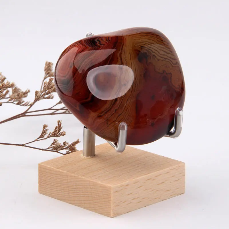 Wood Base Stone Display Rack - GLR SHOPPING