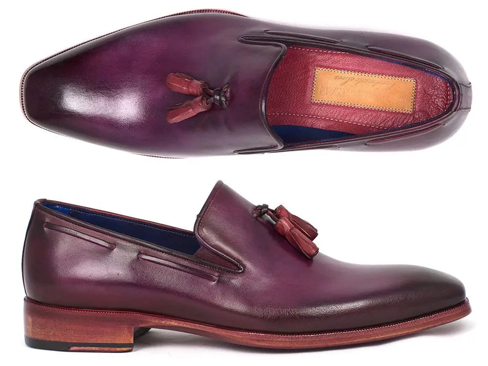 Paul Parkman Men's Tassel Loafer Purple (ID#5141PRP) - GLR SHOPPING