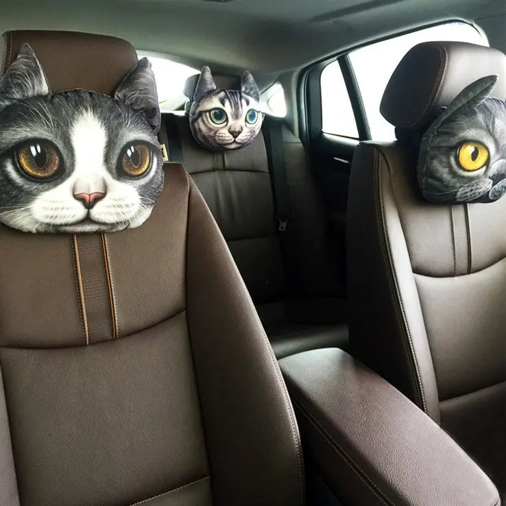 3D Animal Charcoal Car Pillow - GLR SHOPPING