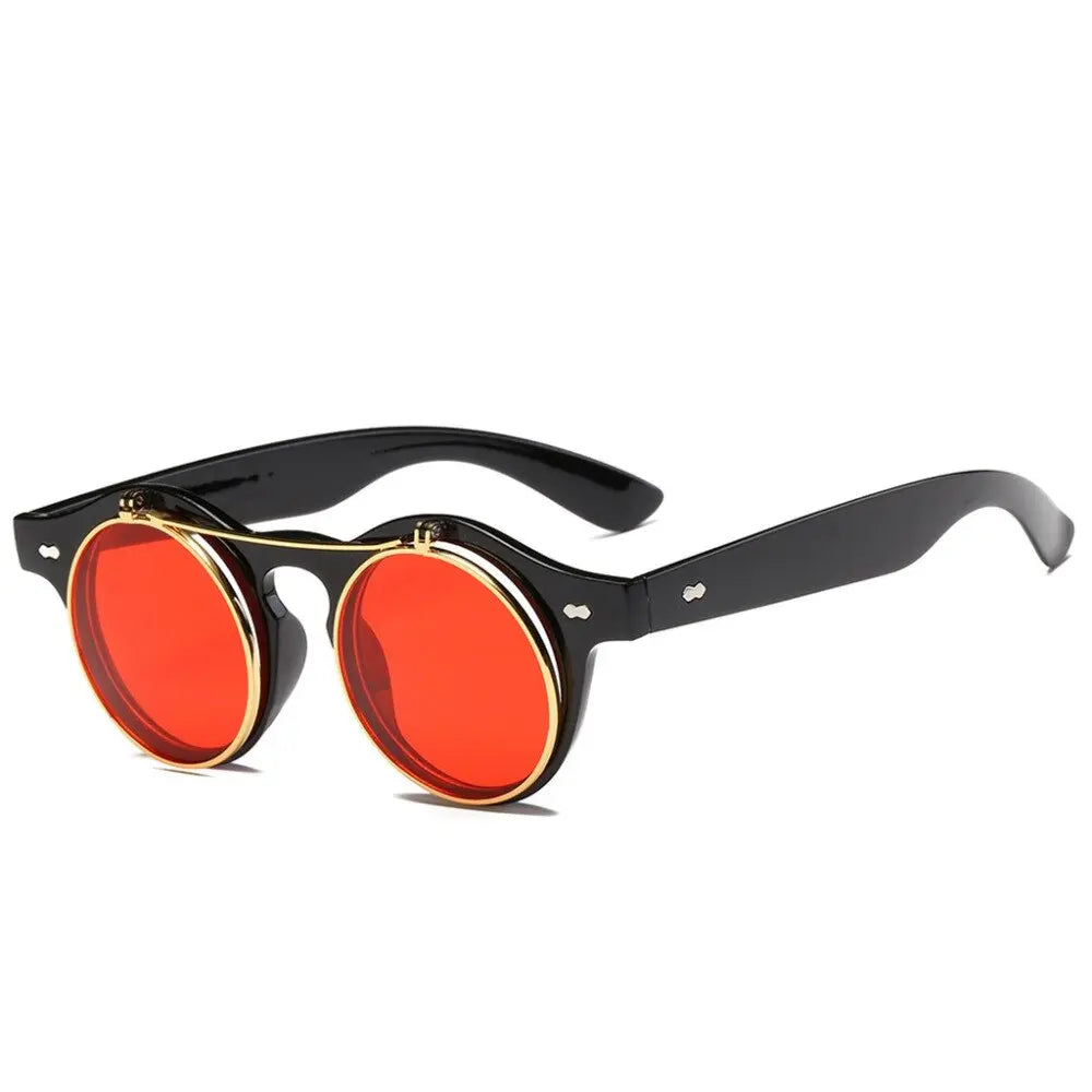 Women Brand Designer Retro Round Steampunk Sunglasses - GLR SHOPPING