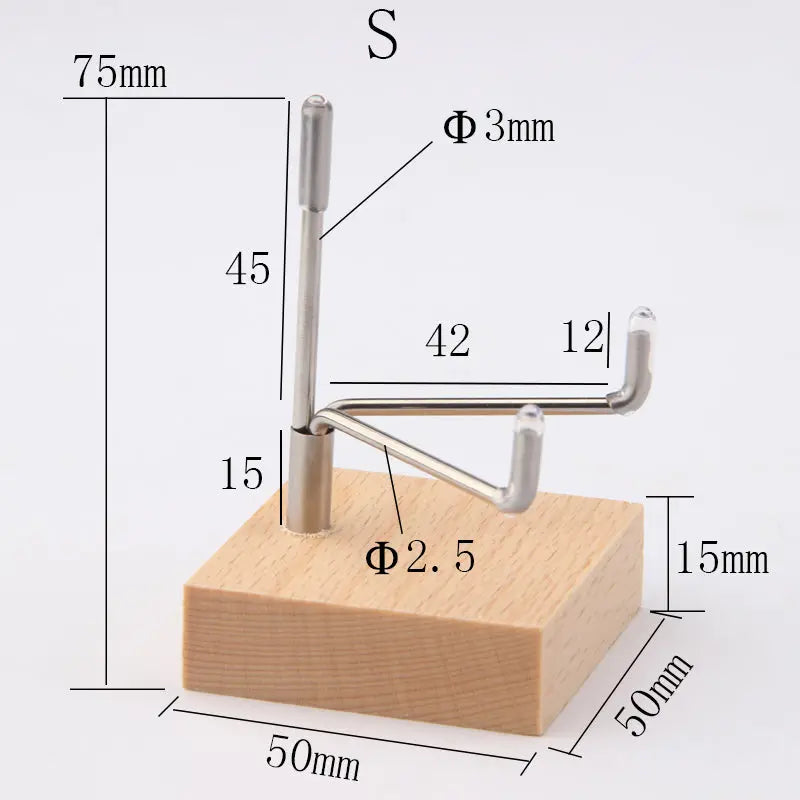 Wood Base Stone Display Rack - GLR SHOPPING