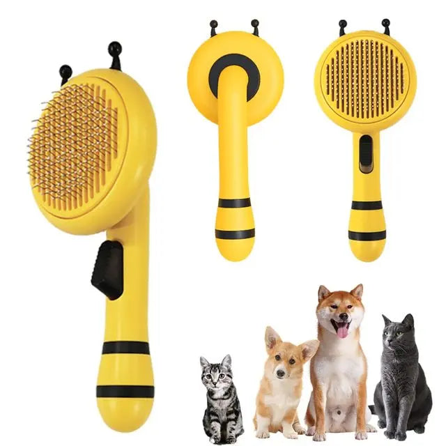 Pumpkin Pet Brush, Self Cleaning Slicker Brush - GLR SHOPPING