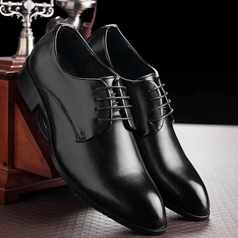 Black Leather Formal Business Shoe - GLR SHOPPING
