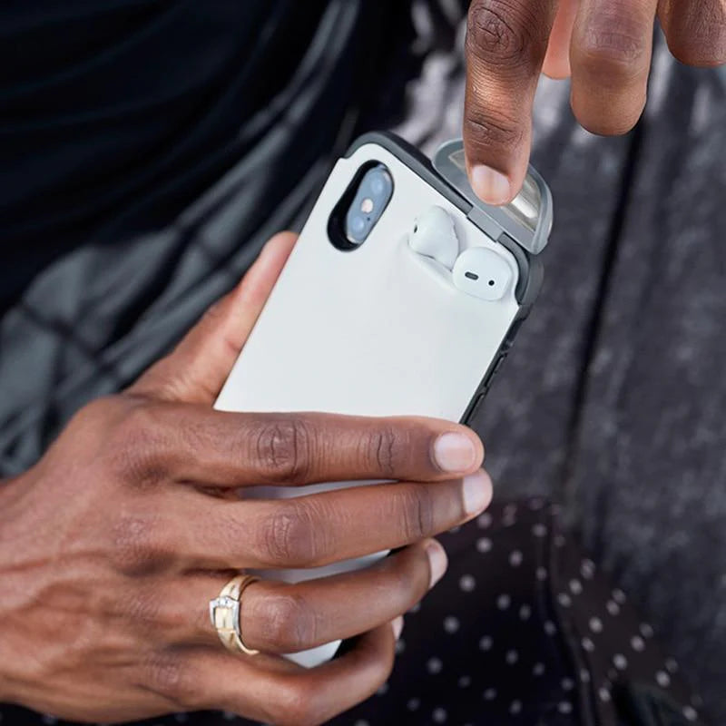 Iphone Cover with Hard Case Airpods Holder