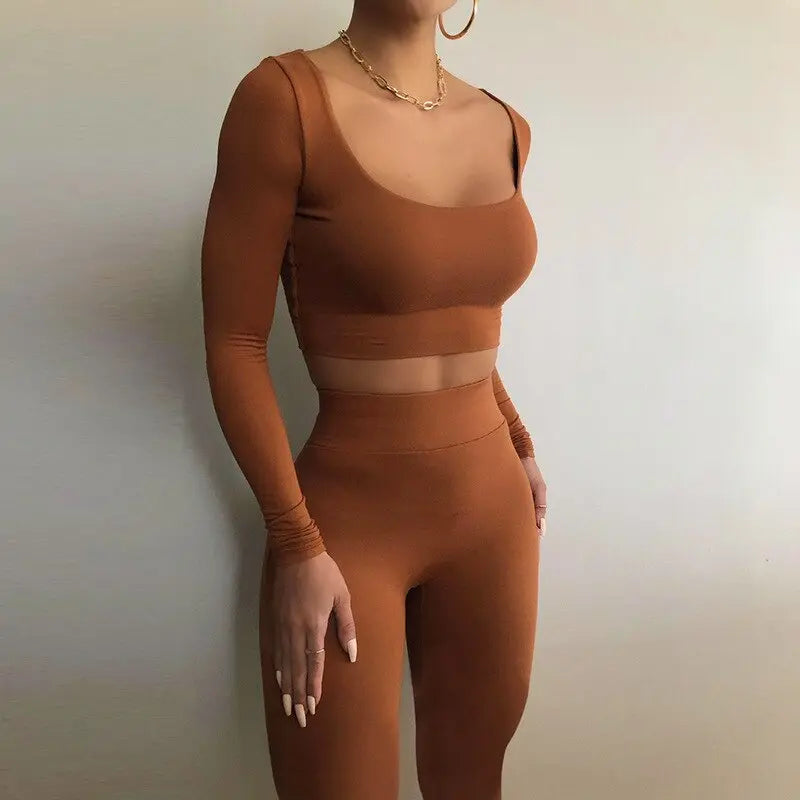 Gym Crop Tank Top Leggings Set - GLR SHOPPING
